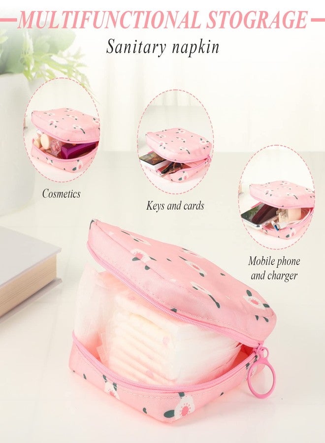 Bulyoou 4 Pieces Period Bag Sanitary Napkin Storage Bag Pad Pouch Portable Feminine Product Travel School Organizer First Period Gifts for Teen Girls - Image 3